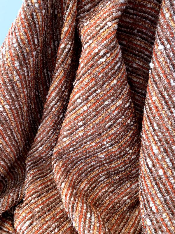 Autumn Inspired Classic Tweed - Shades of Orange / Brown / Off-White