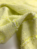 French Malhia Kent Striped Tweed - Yellow / Neon Yellow / White