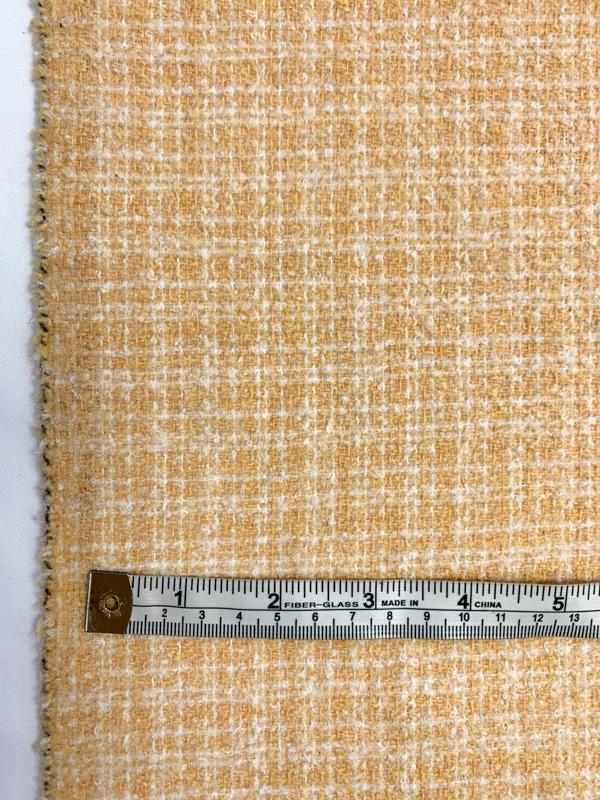 Condensed Plaid Double-Sided Jacket Weight Suiting - Clarified Orange / Off-White