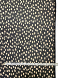 Lots of Dots Printed Silk Chiffon - Black / Tan
