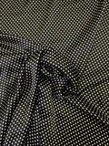 Mini Polka Dot Printed Silk Charmeuse - Black / Beige