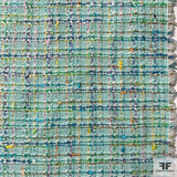 Italian Spring Time Cotton Tweed - Seafoam / Multicolor