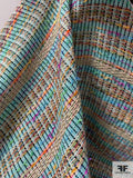 French Glamorous Cotton Blend Tweed with Texture and Lurex - Multicolor