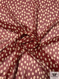 Lots of Dots Printed Silk Chiffon - Maroon / Beige