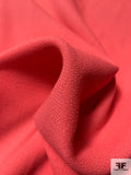 Italian Double Faced Wool Crepe with Stretch - Bright Coral