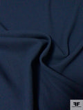 Italian Double Faced Wool Crepe with Stretch - Navy