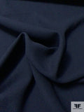 Italian Double Faced Wool Crepe with Stretch - Midnight Navy