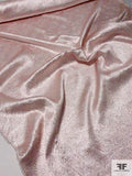 Shimmery Crinkle Texture Glam Silk Lamé - Ballet Slipper Pink / Silver