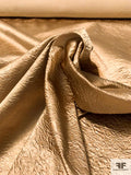 Crushed Look Stretch Polyester Satin - Vintage Gold