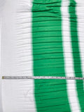 Prabal Gurung Border Spray Paint-Look Pleated Polyester Crepe de Chine - Irish Green / White