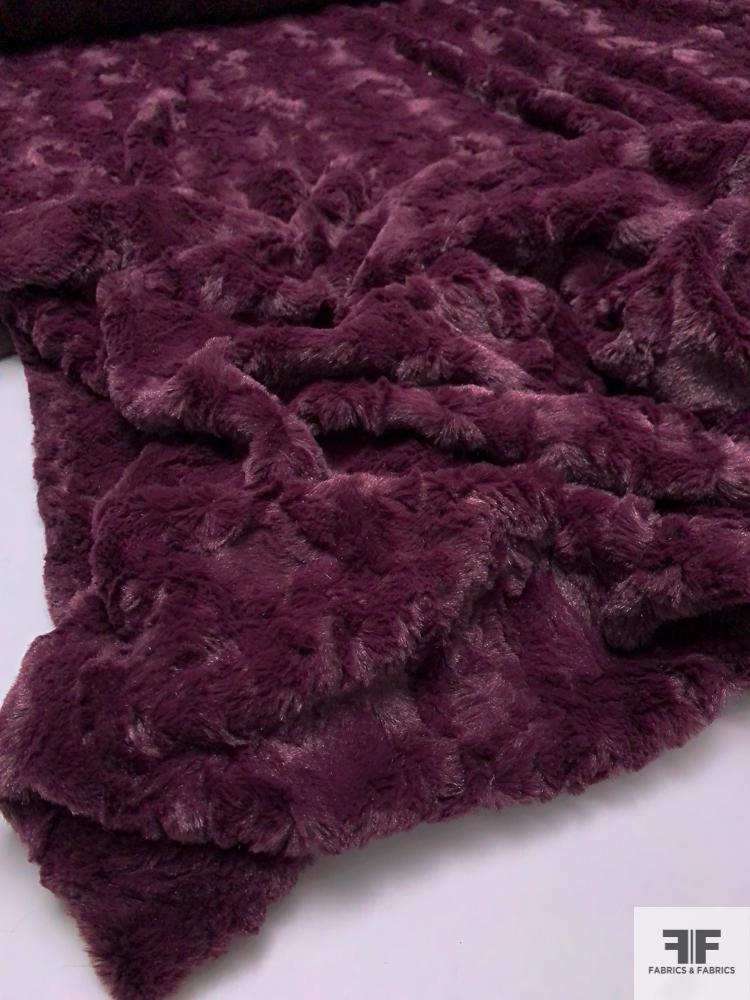 Ultra Soft Solid Faux Fur - Grape Purple