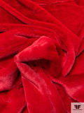 Ultra Soft Chinchilla Solid Faux Fur - Valentino Red