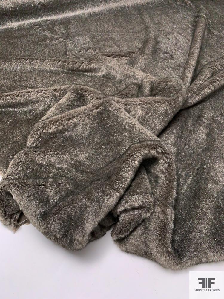 Rabbit Dark Grey Faux Fur Fabric