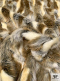 Tribal Vibes Long-Hair Faux Fur - Ivory / Grey / Latte Brown