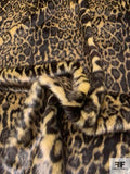 Leopard Pattern Faux Fur - Brown / Black