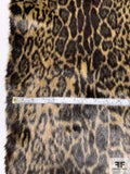 Leopard Pattern Faux Fur - Brown / Black