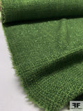 Italian Glam Wool Blend Tweed with Lurex - Green