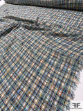 Classic Glam Lightweight Loosely Woven Acrylic Tweed with Lurex - Blue / Orange / Mint / Navy / White