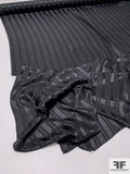 Vertical Striped Silk Jacquard - Black