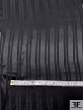 Vertical Striped Silk Jacquard - Black