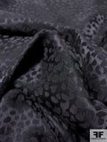 Italian Pebble Pattern Silk Jacquard - Black
