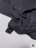 Italian Pebble Pattern Silk Jacquard - Black