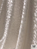 Made in France Silk and Viscose Shimmery Panne Cut Velvet - Ivory