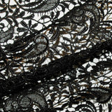 Paisley Floral Stretch Lace - Black  FABRICS & FABRICS – Fabrics & Fabrics