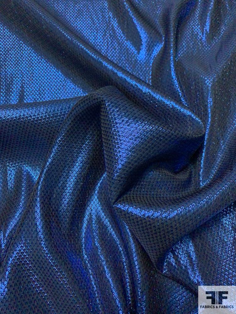 Made in Japan Silk and Lurex Pique Lamé - Electric Blue