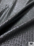 Made in France Textured Lamé - Gunmetal Grey