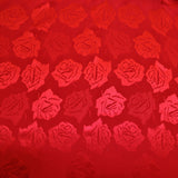 Floral Silk Jacquard - Scarlet Red