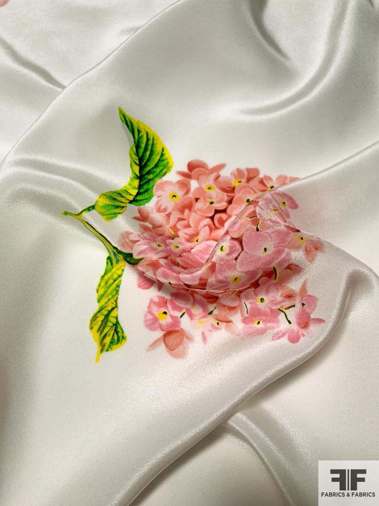 Floral Bouquets Printed Silk Crepe de Chine - Off-White/Pink/Green | FABRICS & FABRICS Fabrics & Fabrics Floral Bouquets Printed Silk Crepe de Chine - Off-White/Pink/Green | FABRICS & FABRICS Fabrics & Fabrics