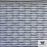 Striped Novelty Cotton - Navy/White