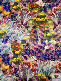 Garden Floral Printed Silk Charmeuse - Multicolor