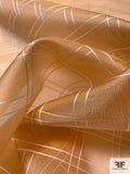 Plaid Yarn-Dyed Heavy Silk Organza - Biscotti Peach / Off-White