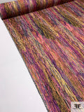 Italian Tightly Woven Novelty Virgin Wool Blend - Multicolor / Magenta