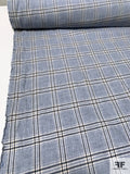 Classic Plaid Yarn-Dyed Rayon Cotton Flannel - Powder Blue / Navy / White