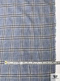 Classic Plaid Yarn-Dyed Rayon Cotton Flannel - Powder Blue / Navy / White