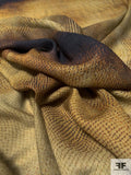 Italian Reptile Printed Wool Viscose Fine Challis - Earth / Black