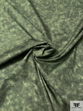 Japanese Deep Tie-Dye Printed Cotton Lawn - Moss Green / White