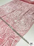 Made in France Art Deco Burnout Velvet with Lurex - Elegant Pink