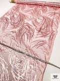Made in France Romantic Streaks Burnout Velvet with Lurex - Elegant Pink