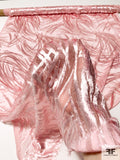 Made in France Romantic Streaks Burnout Velvet with Lurex - Elegant Pink