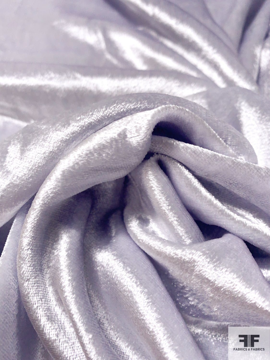 Solid Silk and Rayon Velvet - Icey Lilac-Grey