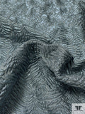 Christian Siriano Italian Metallic Leaf Cloqué - Icy Dusty Blue