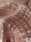 Hologram Textured Spotted Cloqué Lamé Brocade - Metallic Mauve