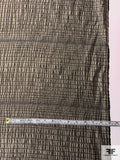 Striped Matelassé Textured  Brocade - Antique Taupe-Gold / Black