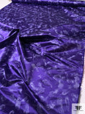 Oscar de la Renta Hazy Floral Printed Silk Satin - Purple / Dusty Light Purple