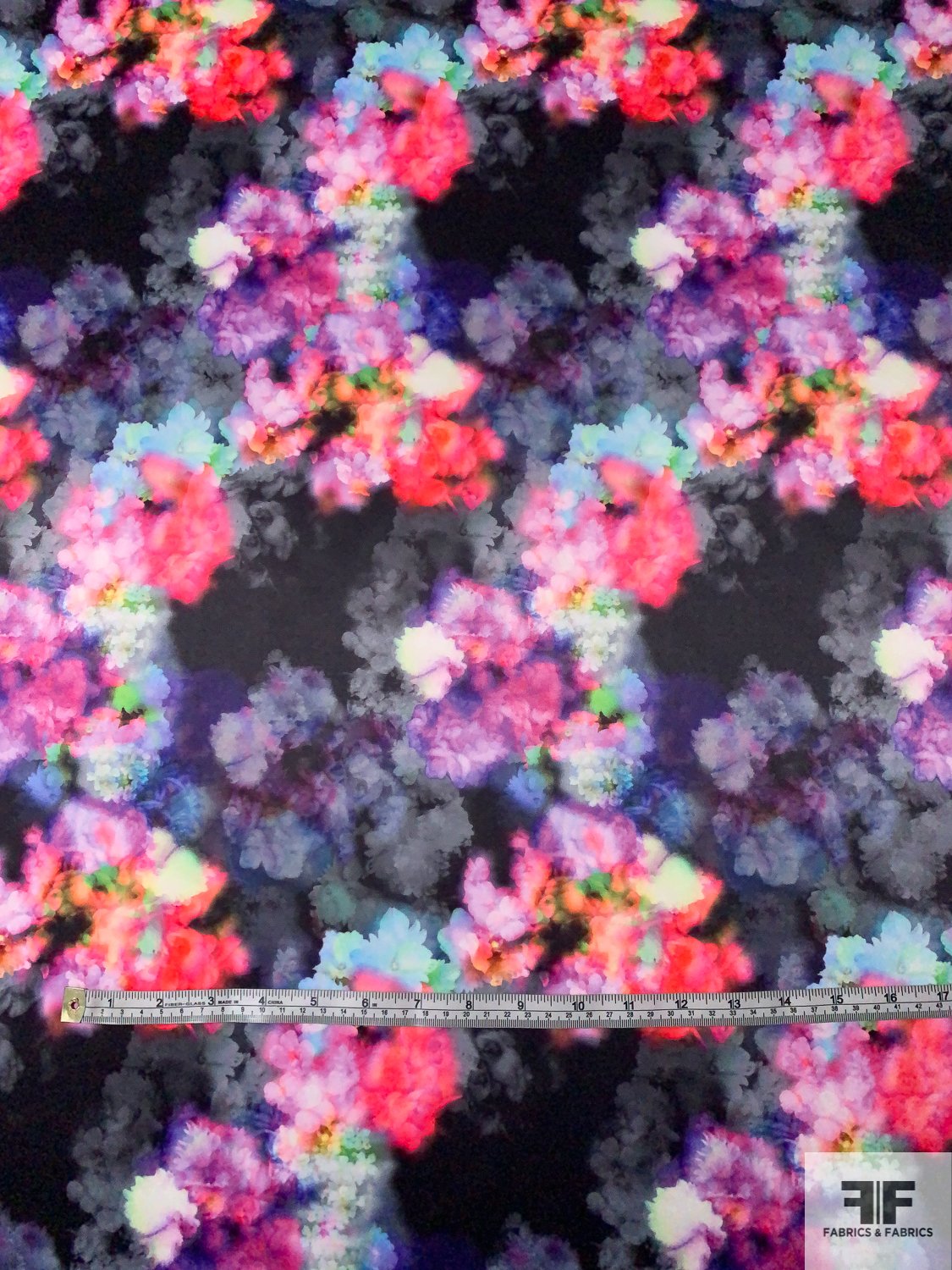 Floral Daze Printed Polyester Satin - Multicolor