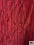 Streaky Striped Brocade - Red / Black